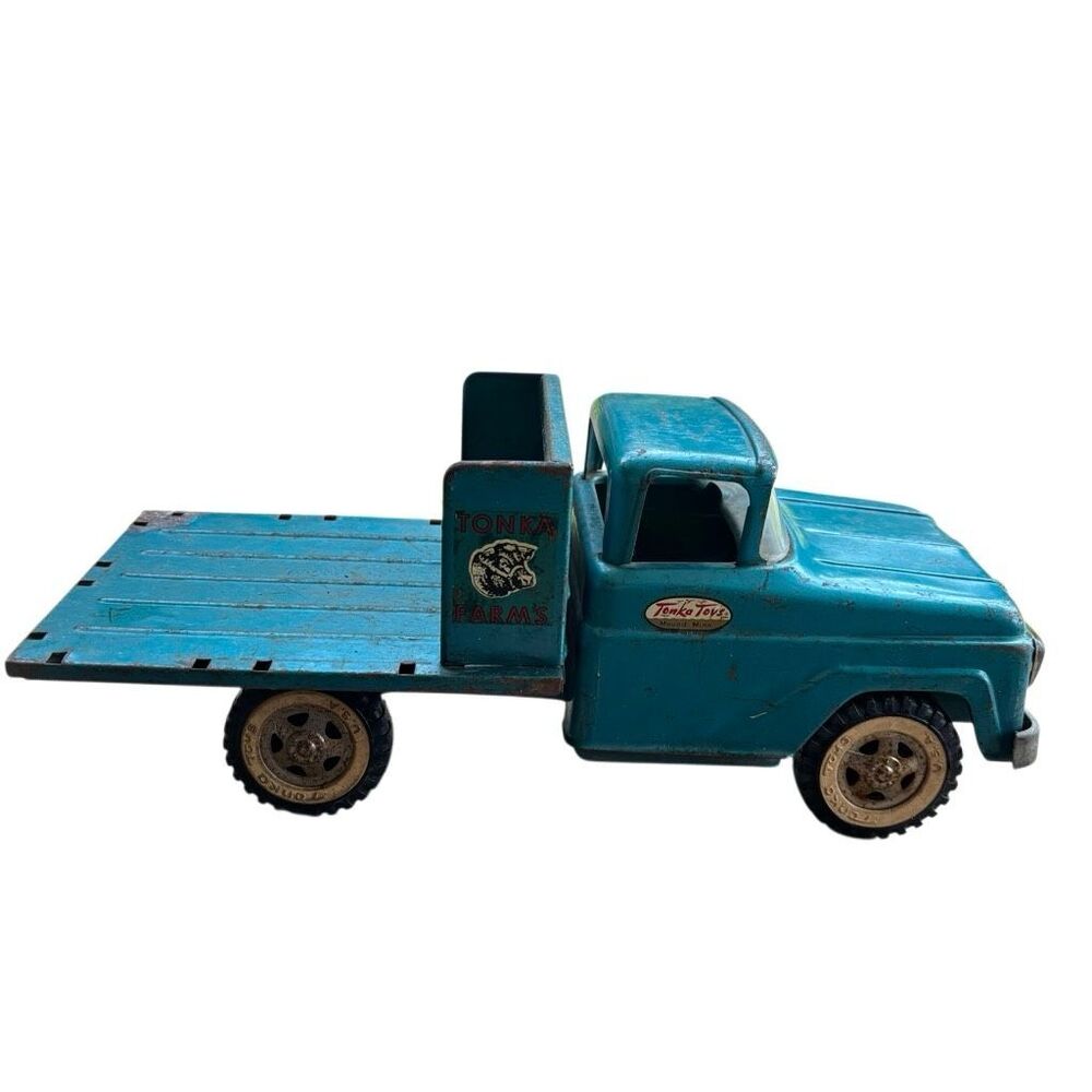 Vintage Tonka Farms 1960’s Pressed Steel Steak Truck